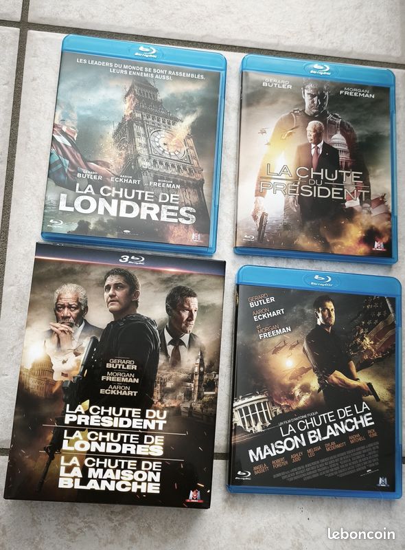 Coffret des 3 Blu-ray de la Saga la chute de " la maison blanche, Londres, du président (image 1)