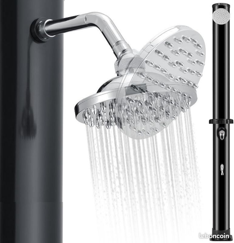 Douche Solaire Exterieur 35 litres - 217 cm - Jusqu'à 60 °C - Pommeau de Douche pivotant, Douche de Pied et raccord pour Tuyau d'arrosage - Neuve - Livraison gratuite ⭐ ⭐ ⭐ (image 1)