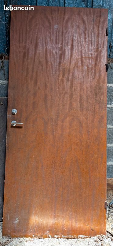 Grande porte pleine en bois 217 × 94 cm – porte de service (image 5)