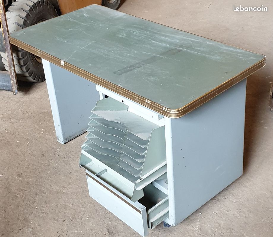 Petit bureau vintage metal (image 1)
