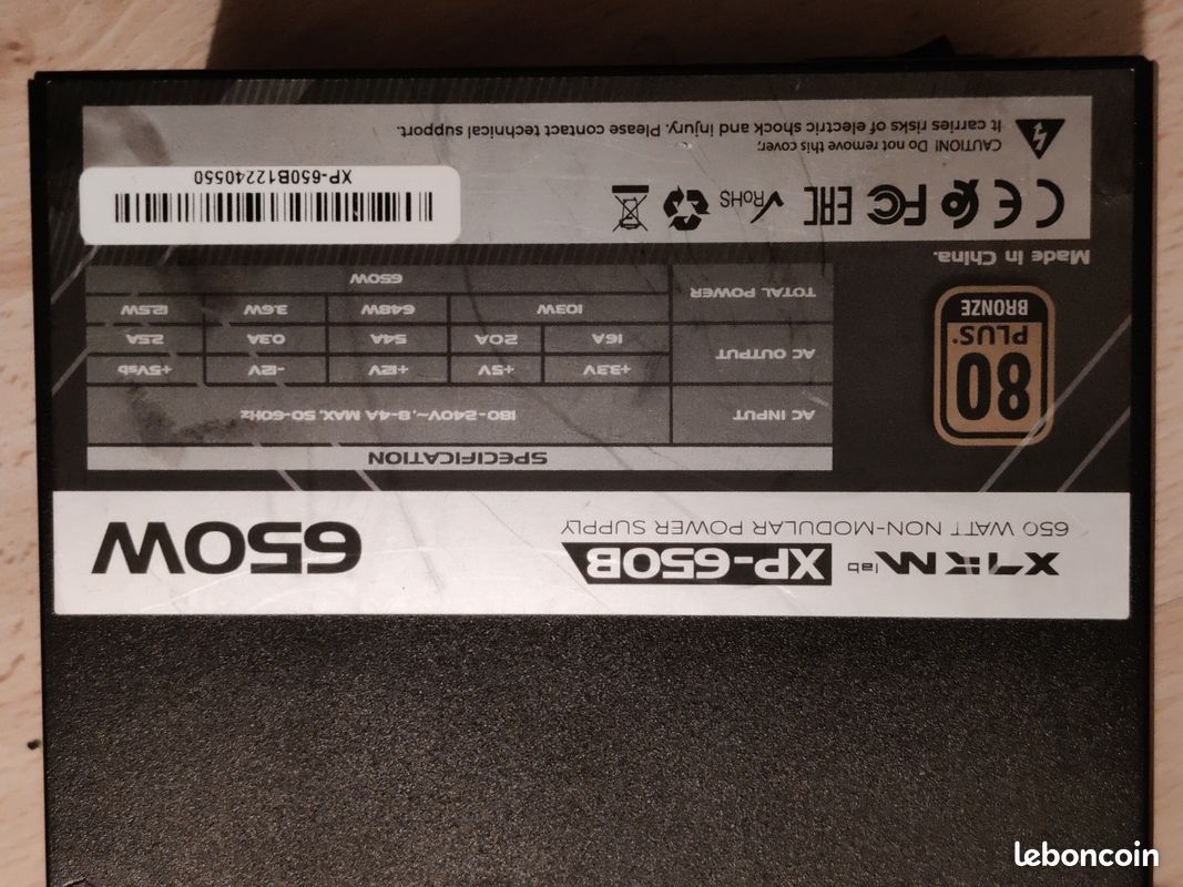 Alimentation PC XTRMLAB XP-650B - 650W 80+ Bronze (image 6)