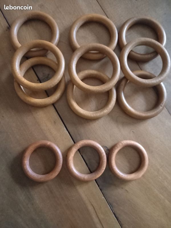 Anneaux tringles en bois (image 1)