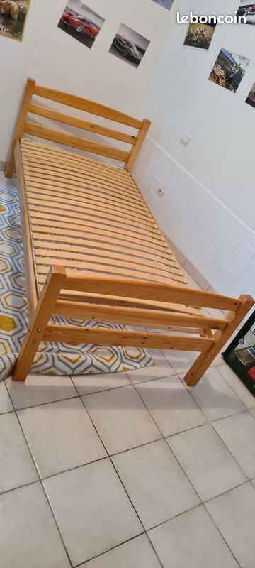 Lit 190x90 sans sommier (image 5)