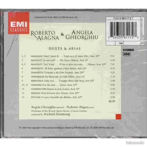 CD Album - Airs et duos - Roberto Alagna (image 2)