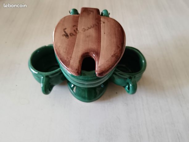 N1 MÉNAGE SEL Poivre Moutarde Forme Légumes Vallauris Vintage EUR 35,90 - FR