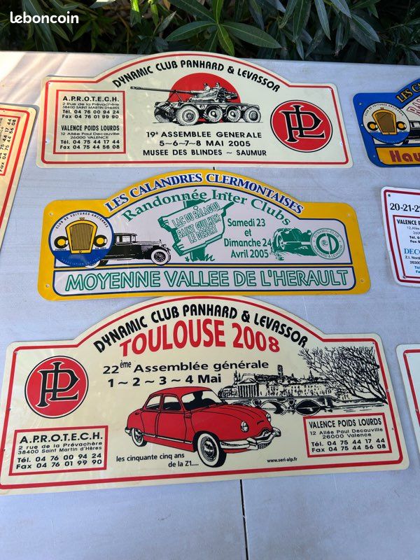 Ancienne Plaque Rallye de Lorraine en bois