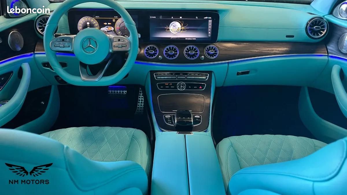 Mercedes Classe E 220 D 195 CV AMG LINE 4MATIC 9G-TRONIC BVA - INTERIEUR TIFFANY BLUE (image 17)