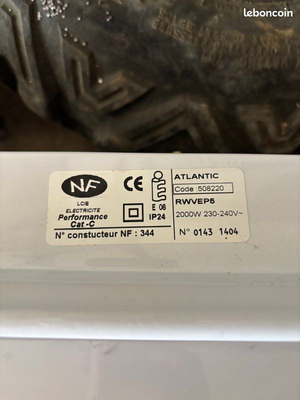 Lot de 6 radiateurs électriques Atlantis RWVEP5 2000W (image 8)