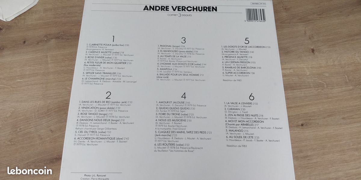 Vinyles André Verchuren Accordéon (image 2)