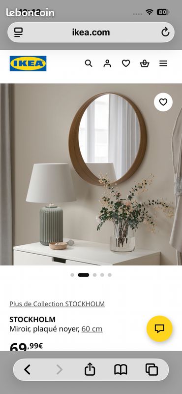 Miroir IKEA 60cm (image 1)