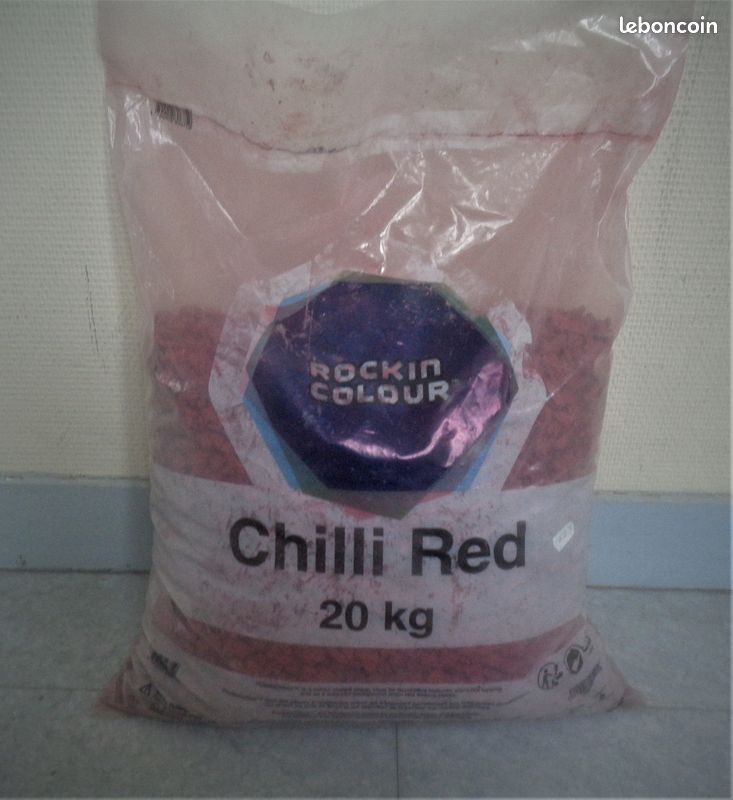 Sac 20Kg de gravier rouge décoratif (chilli red) Bricolage