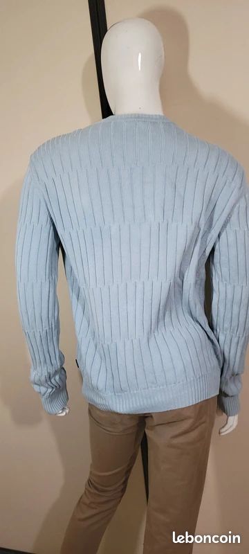 Pull Col Roulé Manches Longues Bleu Hugo Boss Homme - 2513557-bleu00