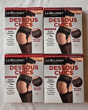 collants Désir noir 40D taille dessous chics Le Bourget