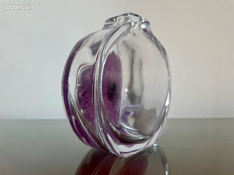 DAUM grand pied de lampe design en cristal modèle CRATÈRE - Antiquités
