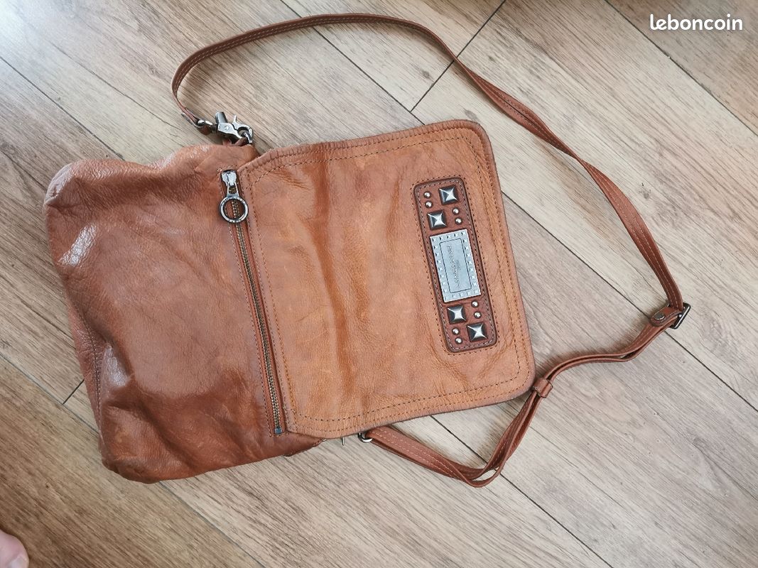 Sac à main en cuir Lancaster marron clair (image 3)