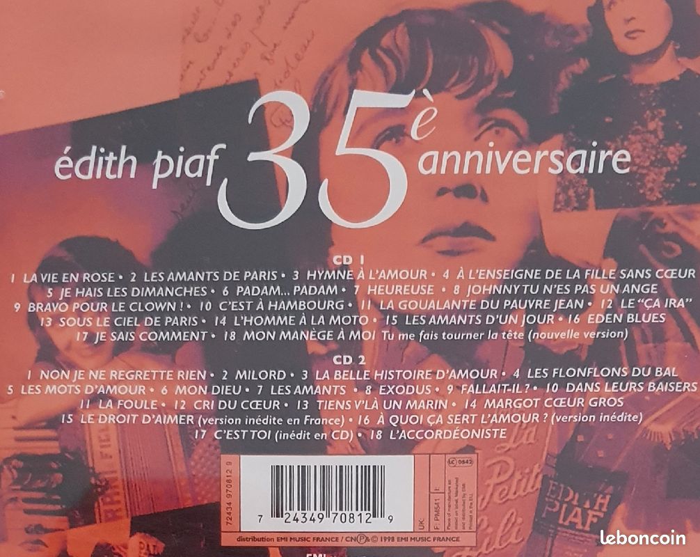CD Édith Piaf (image 2)