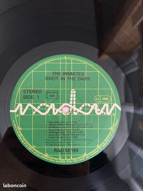 Vinyle 33 Tours : The INMATES : Shot in the dark (image 5)