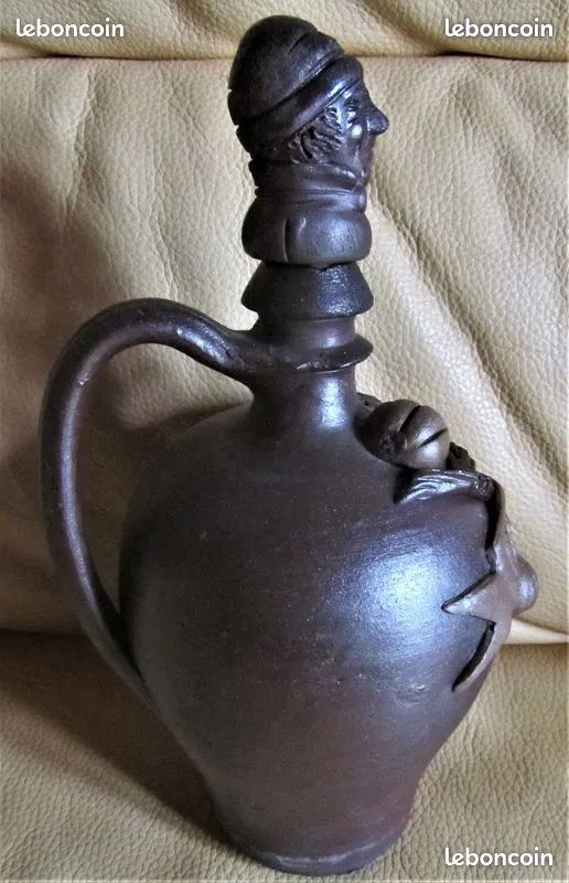 Pichet / bouteille en grès calvados / vintage (image 3)
