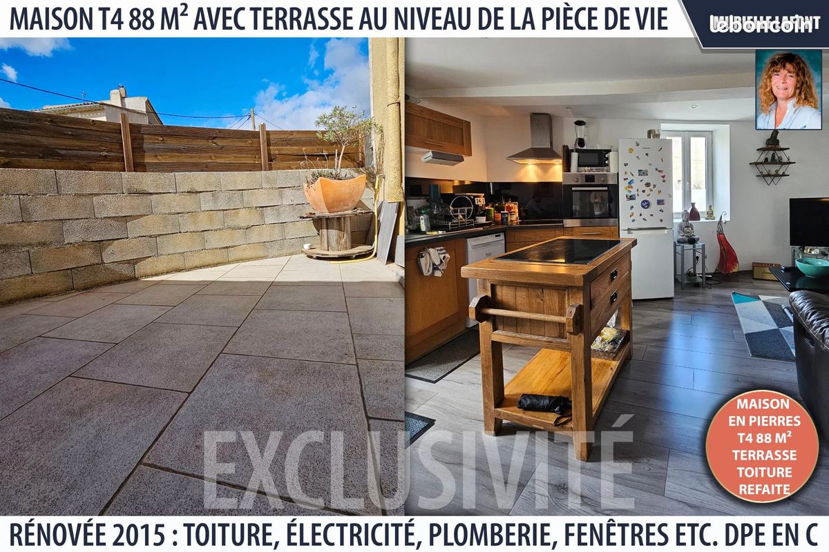 Maison 4 pièces 88 m² · à Saint-Couat-d'Aude · 88 m² · 99 500 €