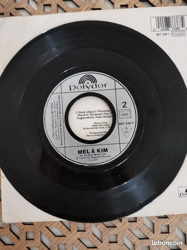 Vinyle 45 T Mel & Kim That's the way it 1988 (image 4)
