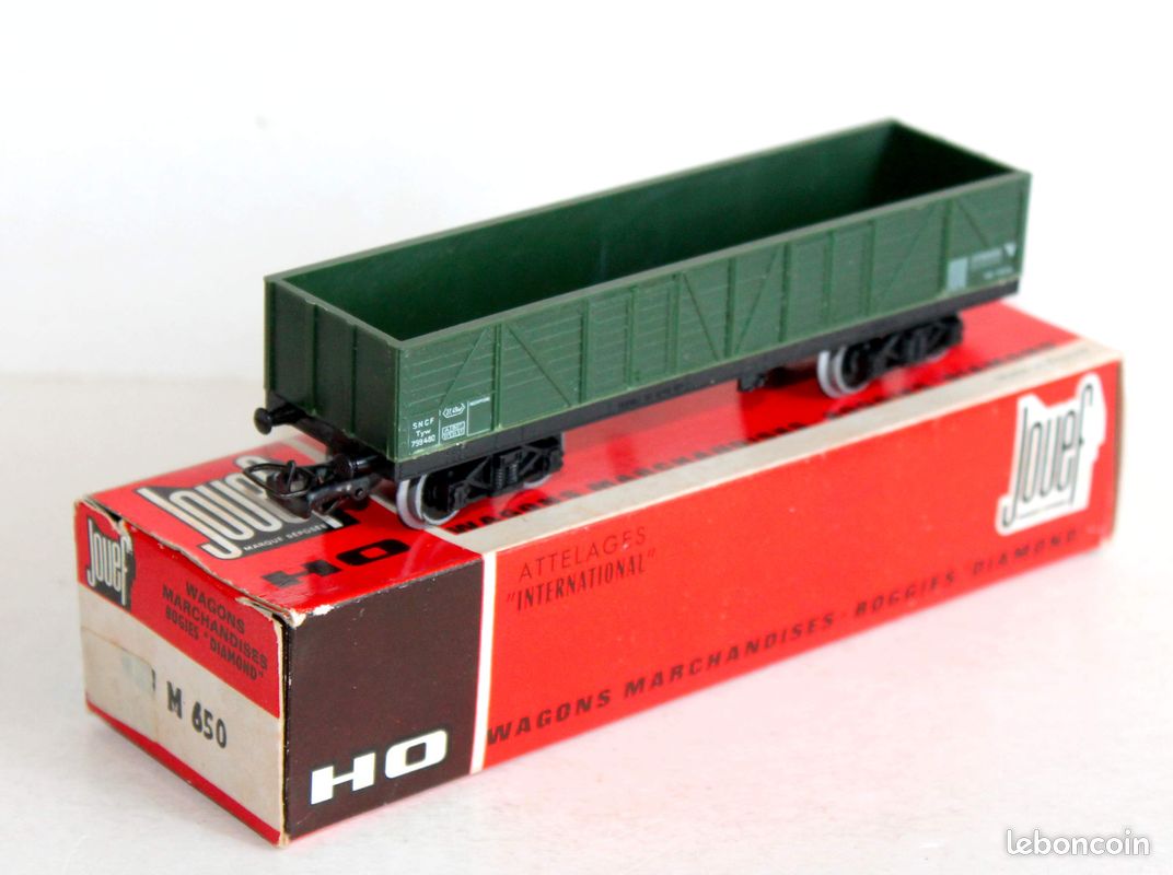 Lot 4 Wagons Marchandises Jouef HO - Réf 651,652,653,655 - Complets