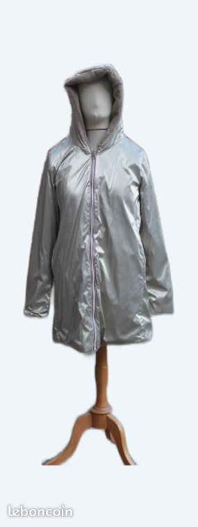Veste Réversible Laura Jo Paris - Femme, Taille L, Vert, Parka Légère