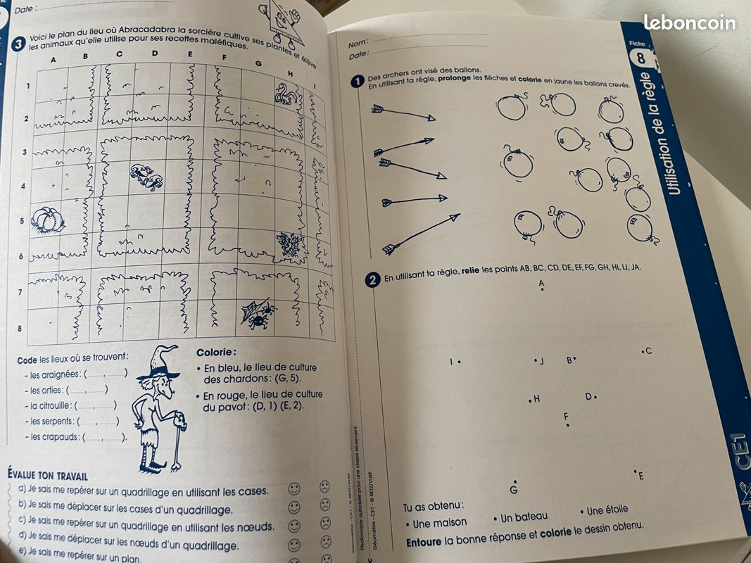 Géométrie CE1 Fiches à photocopier (image 16)