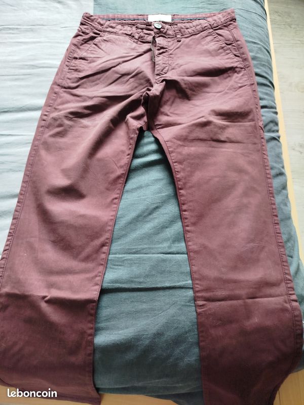Pantalon bordeaux slim fit Celio (image 1)