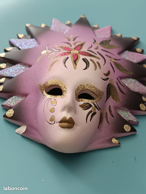MASQUE EN PLATRE Venitien Peint EUR 4,20 - FR