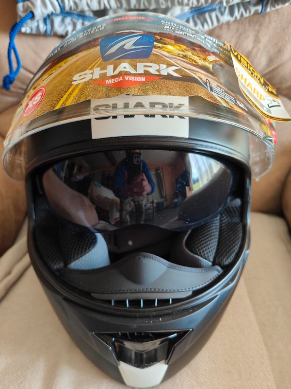 Casque moto shark taille xs unisexe vision r becool mat écran pare soleil  intégré anti buée - Équipement moto