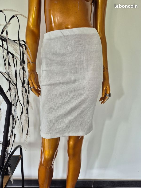 Jupe Droite Jupe Courte Blanche Femme GZWYHT Jupes Pour Femmes