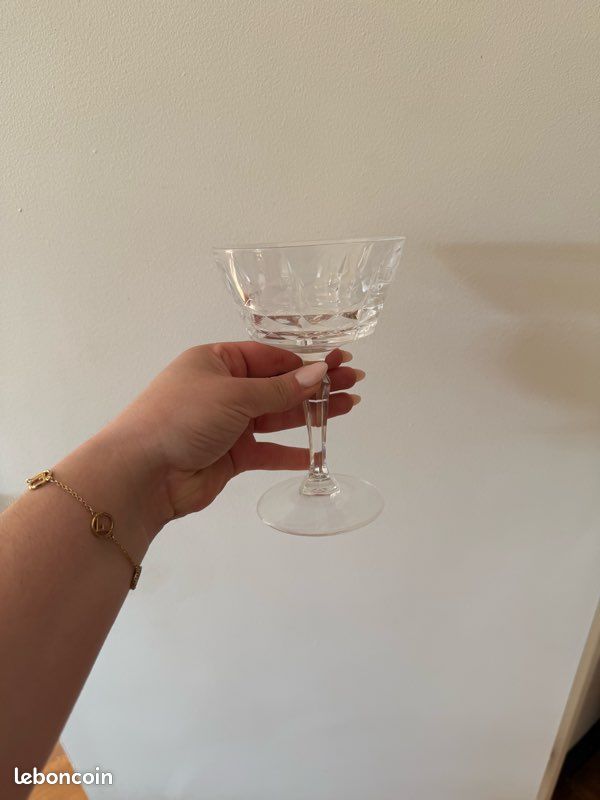 8 verres à champagne cristal (image 1)