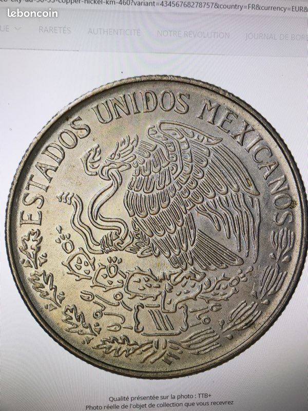 Numismatique du MEXIQUE " 5 pièces de monnaie " (image 2)