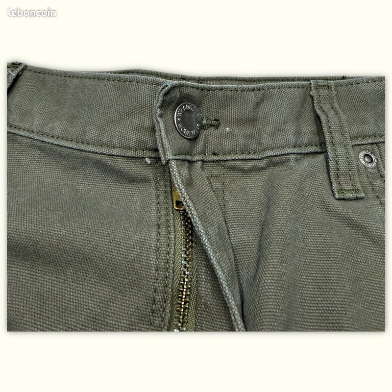 Pants Homme Wrangler W36 L30 Olive/Marron Coton Bon état Regular Normal Uni (image 4)