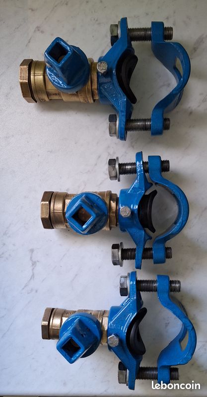 Colliers de prises encharge fonte avec vanne 1/4 de tour (image 1)