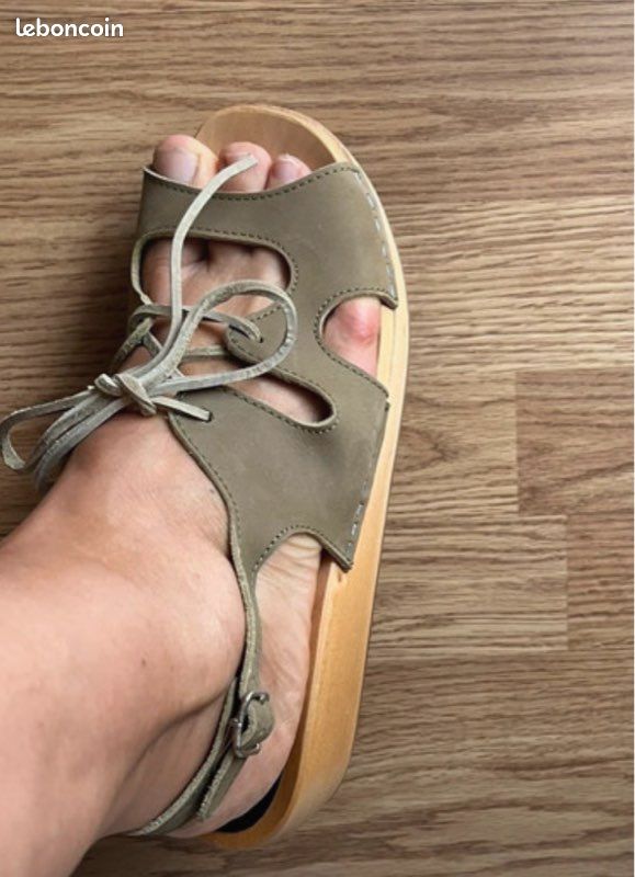 Sandales vert /kaki : Hasbeens (image 1)