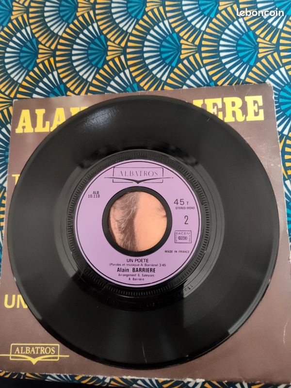 Disque 45 tours d Alain Barriere (image 4)