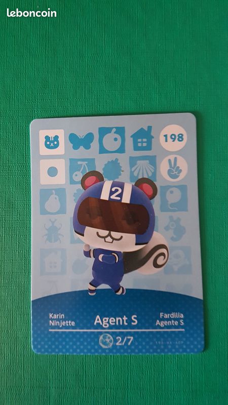Carte amiibo animal crossing serie 2 ninjette 198 (image 1)
