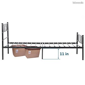 Lit Une Personne Cadre de Structure Métallique (image 2)