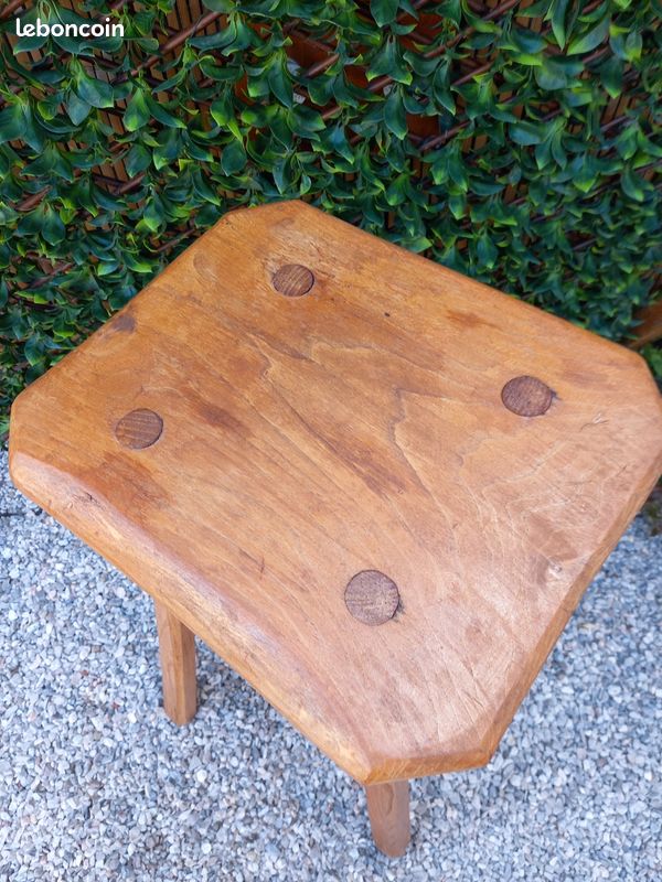 Console porte plante rustique bois massif (image 4)