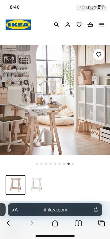 Tréteau Mitback IKEA en bois clair (image 2)