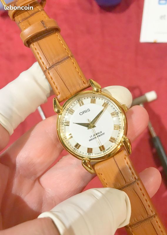 Montre Bracelet Mécanique Dame GUILDE – Cadran Argenté Vintage – Occasion – Mouvement Manuel à Remonter