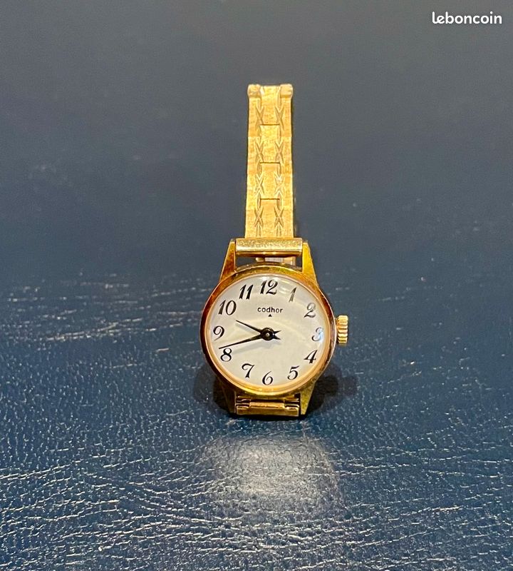 Montre Chandler #8015 Plaqué Or - Fabriquée En Suisse - Mouvement Quartz