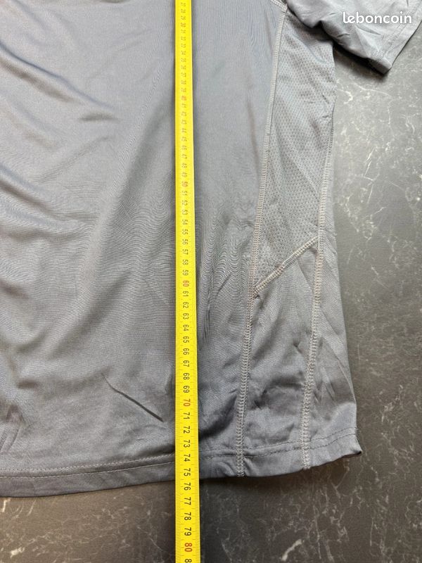 T-shirt Reebok sport respirant haut empiècements en mesh Running gris Homme Taille XL (image 6)