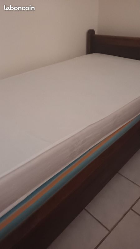 Lit Sommier et matelas en 90 cm (image 1)