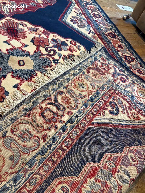 Grand tapis bleu rouge et blanc (image 7)