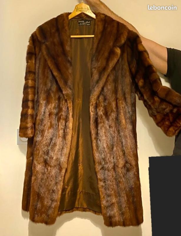 Manteau vraie fourrure vison comme neuf (image 1)
