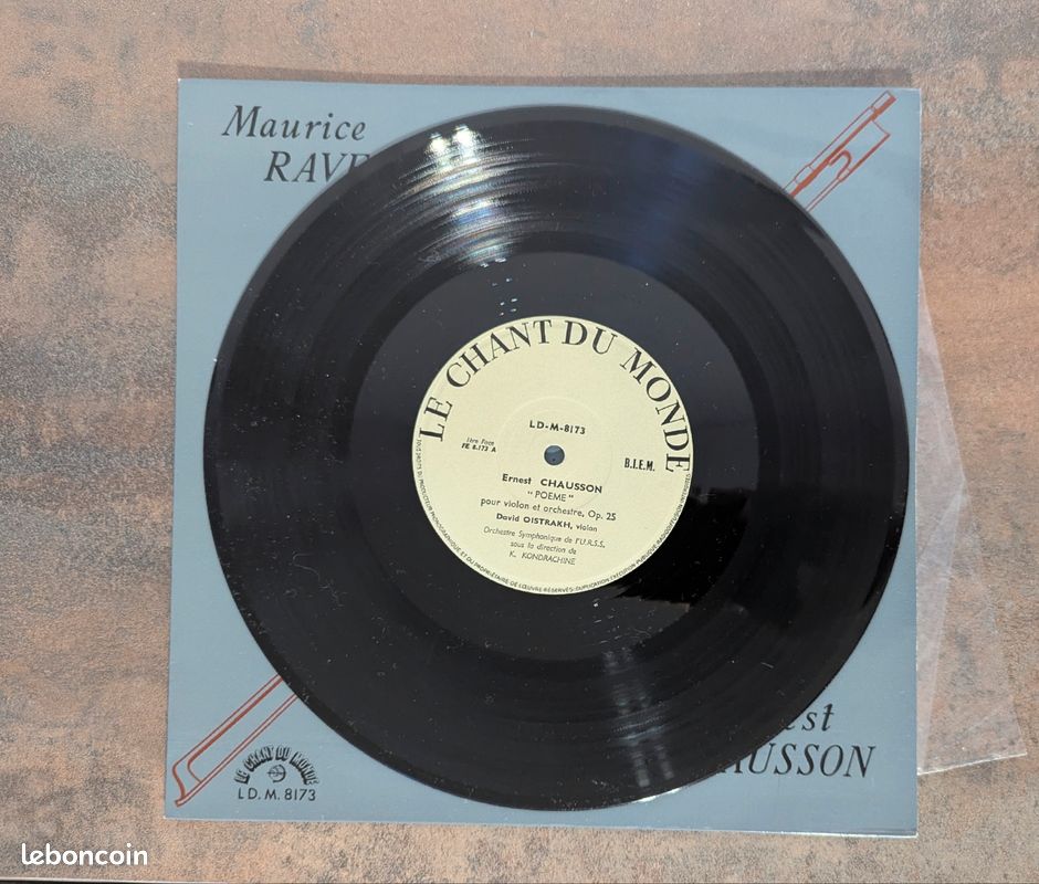 Disque Vinyle Rare : Ravel - Tzigane / Chausson - Poème (David Oistrakh, Kondrachine) (image 4)