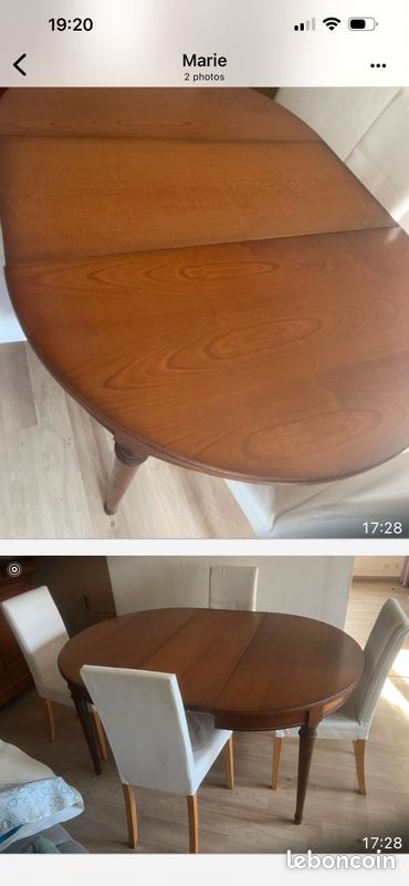 Table de Salle à Manger Extensible en Bois Massif | TT