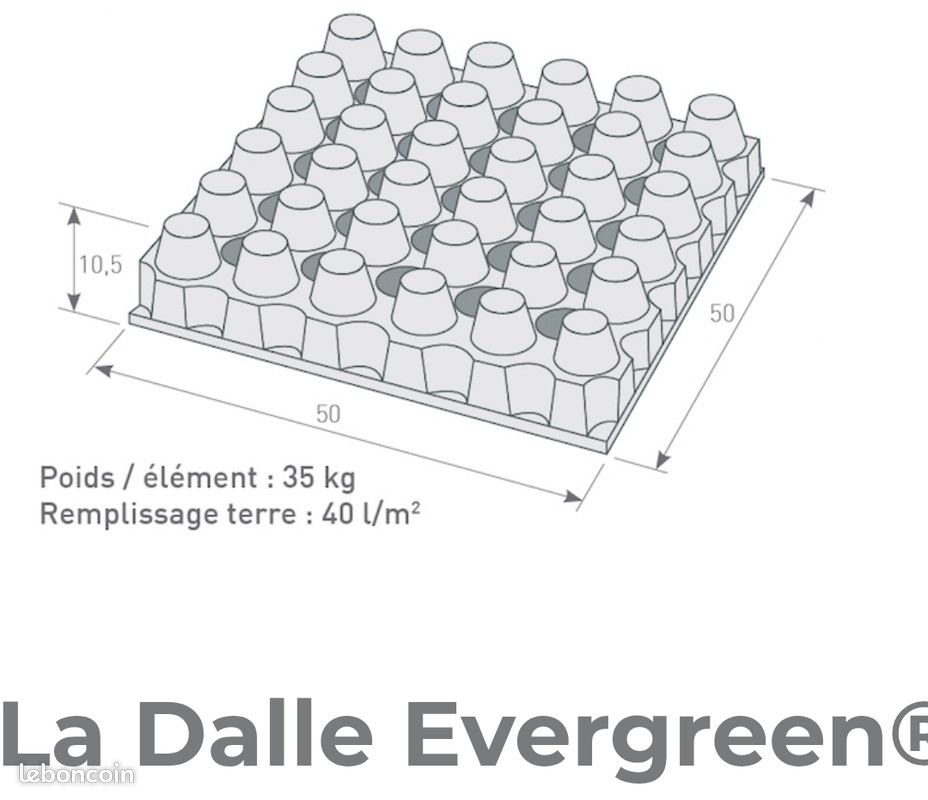 Evergreen 4503 Dalles, 1 x 150 x 300 mm, Grille 3,2 mm, 1 pièce
